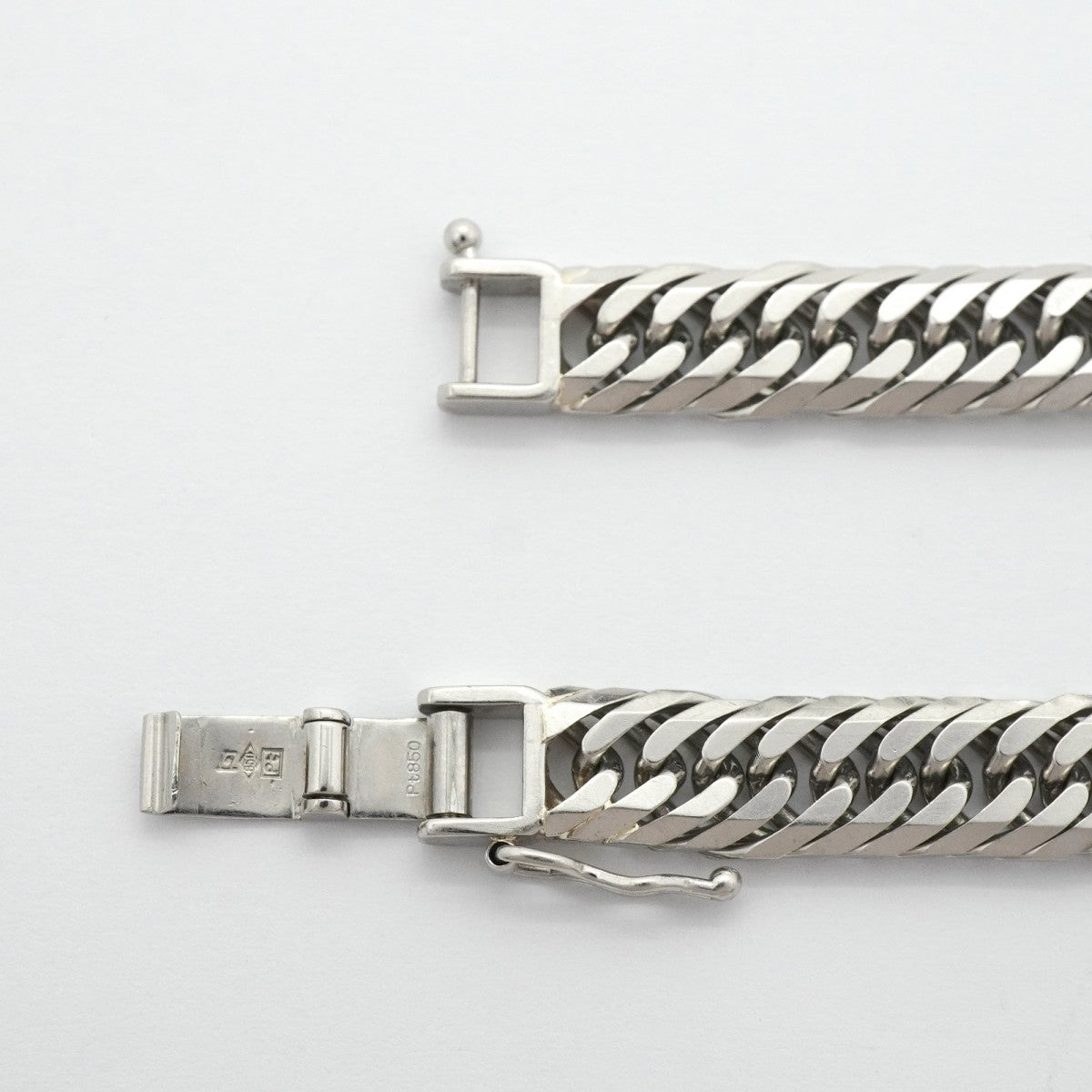 【6khg0039】喜平 ブレスレット Pt850 プラチナ 8面 トリプル 17.5cm 26.1g キヘイ【中古】メンズ レディース ユニセックス