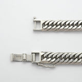 【6khg0039】喜平 ブレスレット Pt850 プラチナ 8面 トリプル 17.5cm 26.1g キヘイ【中古】メンズ レディース ユニセックス