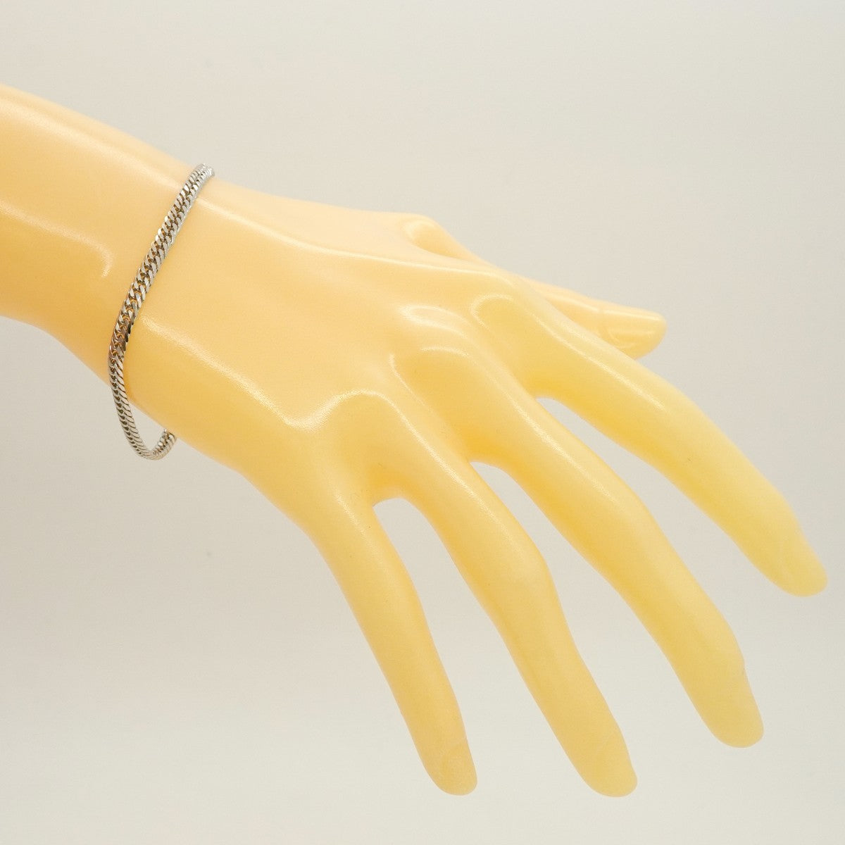 【6khg0042】喜平 ブレスレット Pt850 プラチナ 6面 ダブル 18.5cm 10g キヘイ【中古】メンズ レディース ユニセックス
