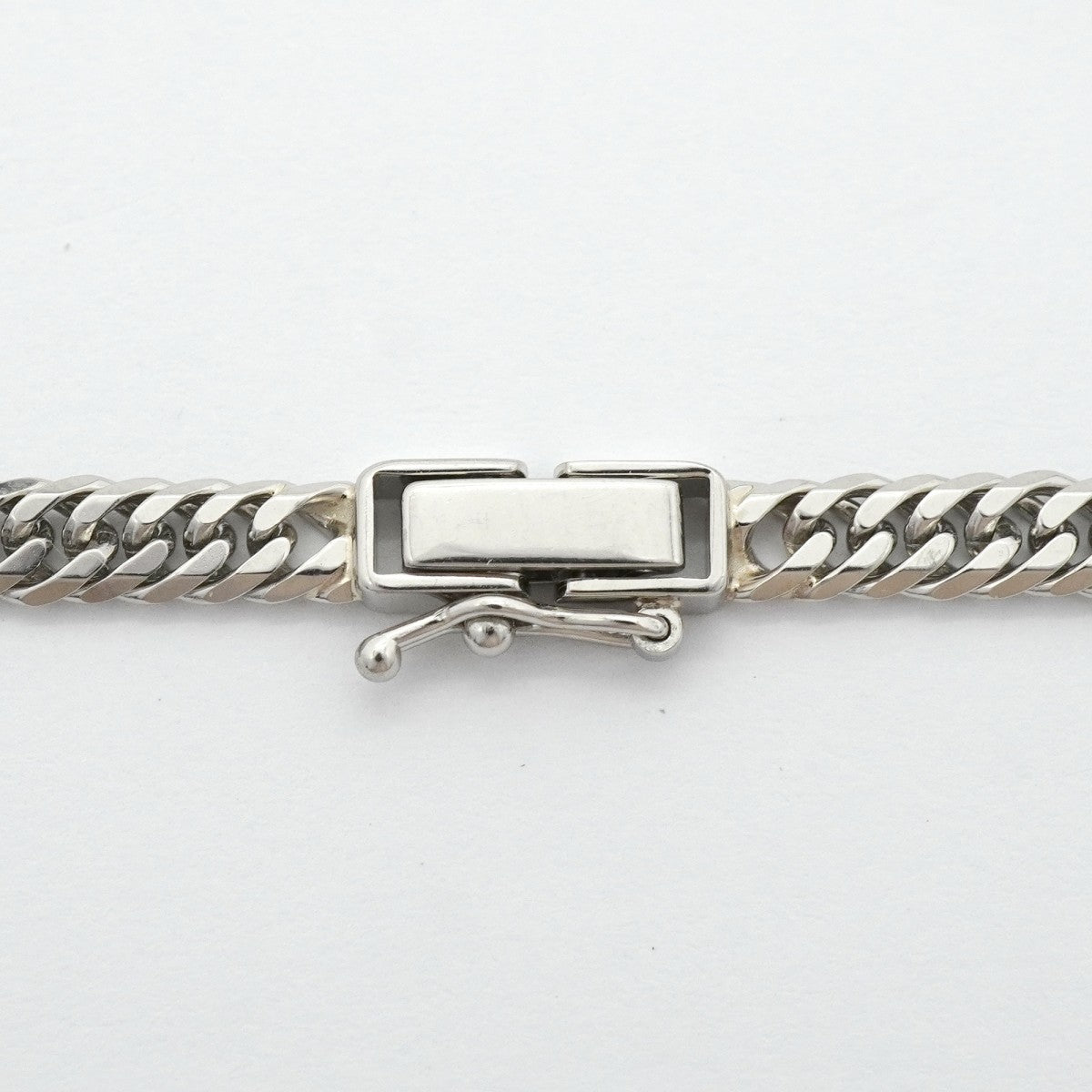 【6khg0042】喜平 ブレスレット Pt850 プラチナ 6面 ダブル 18.5cm 10g キヘイ【中古】メンズ レディース ユニセックス