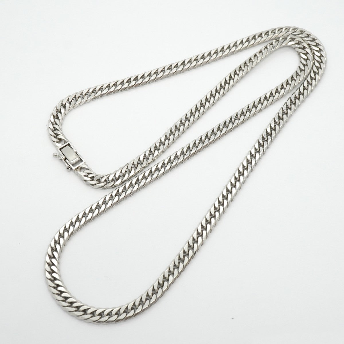 【6khg0049】喜平 ネックレス Pt850 プラチナ 6面 ダブル 60.7cm 80.8g キヘイ【中古】メンズ レディース ユニセックス
