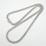 【6khg0049】喜平 ネックレス Pt850 プラチナ 6面 ダブル 60.7cm 80.8g キヘイ【中古】メンズ レディース ユニセックス