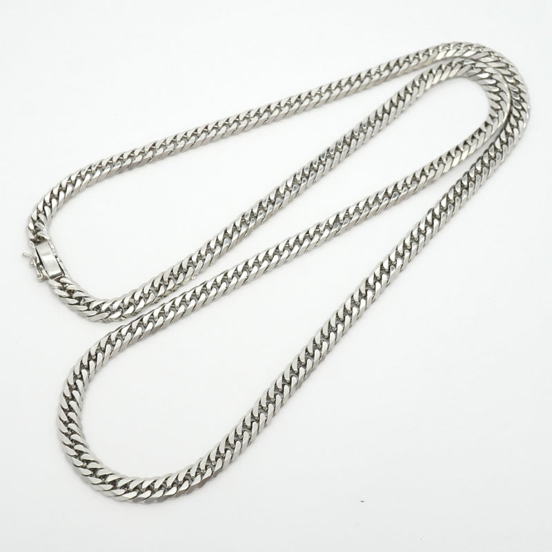 【6khg0053】喜平 ネックレス Pt850 プラチナ 6面 ダブル 60.4cm 61.4g キヘイ【中古】メンズ レディース ユニセックス