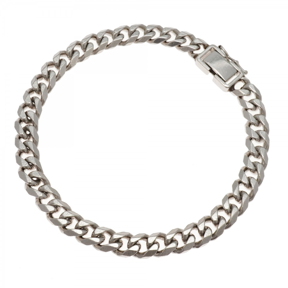 【6khg0060】喜平 ブレスレット Pt850 プラチナ 8面 シングル 19.4cm 29.8g キヘイ【中古】メンズ レディース ユニセックス