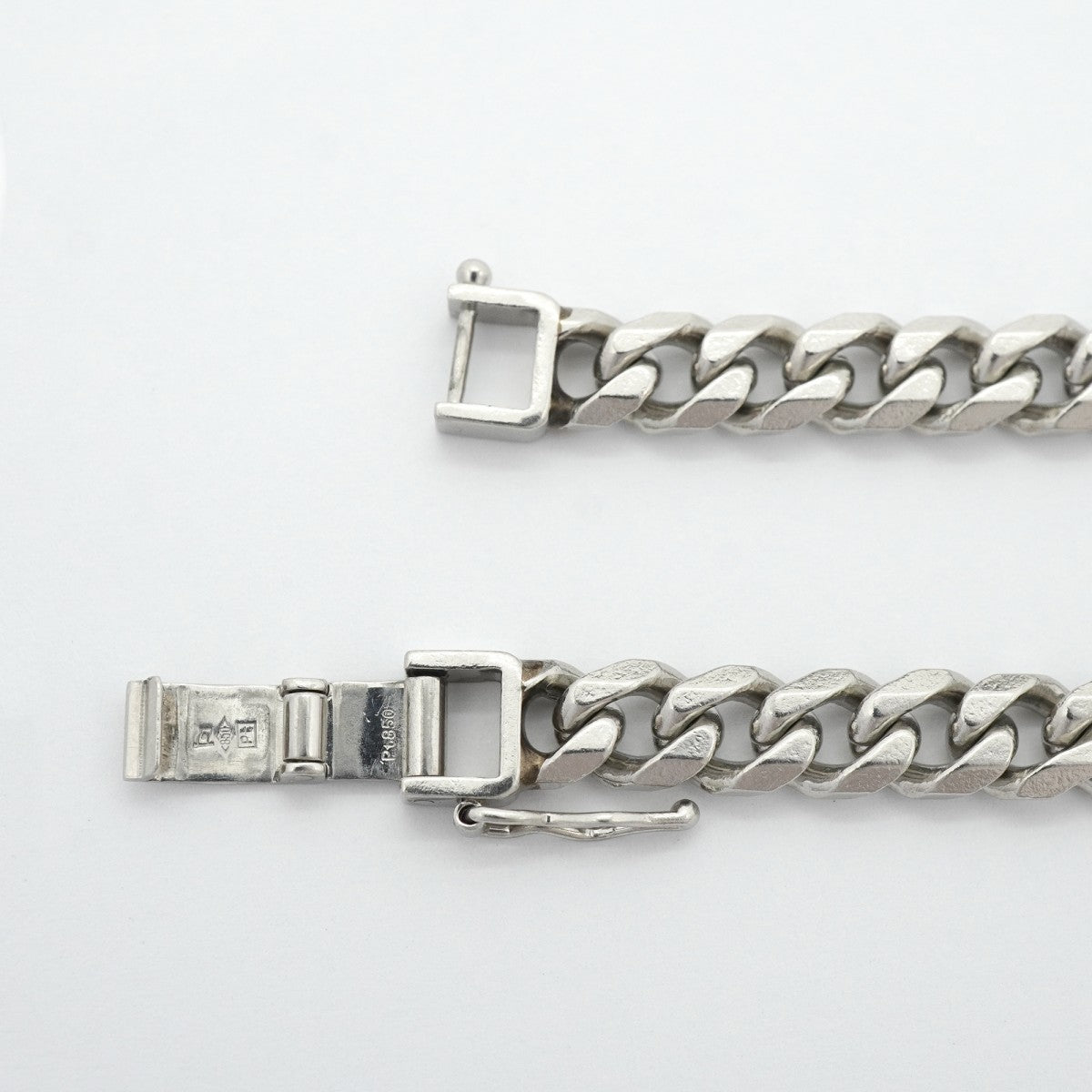 【6khg0060】喜平 ブレスレット Pt850 プラチナ 8面 シングル 19.4cm 29.8g キヘイ【中古】メンズ レディース ユニセックス