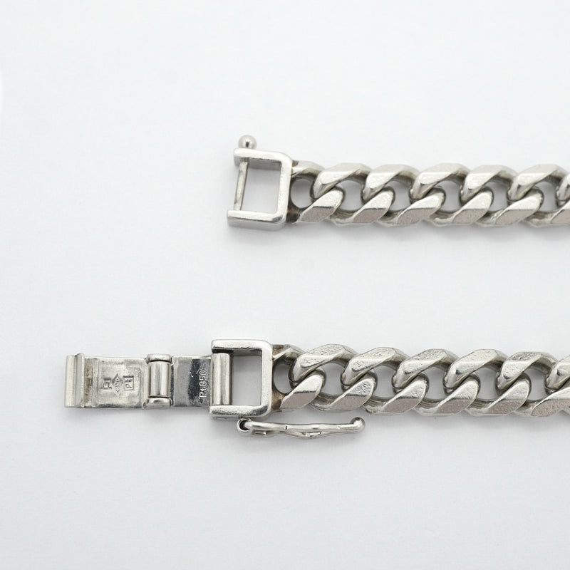 【6khg0060】喜平 ブレスレット Pt850 プラチナ 8面 シングル 19.4cm 29.8g キヘイ【中古】メンズ レディース ユニセックス