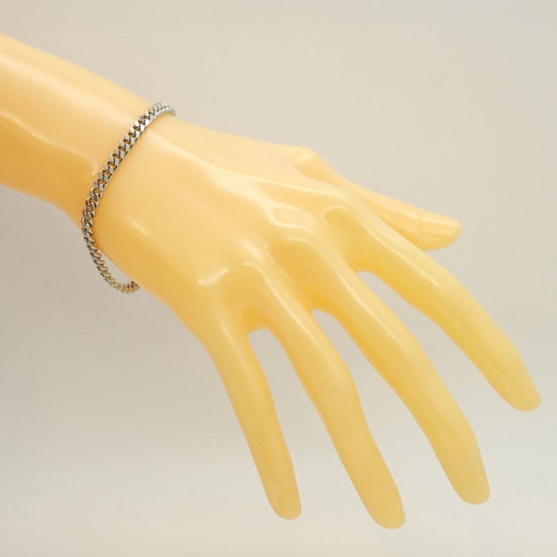 【6khg0062】喜平 ブレスレット Pt850 プラチナ 2面 シングル 18.6cm 20.2g キヘイ【中古】メンズ レディース ユニセックス