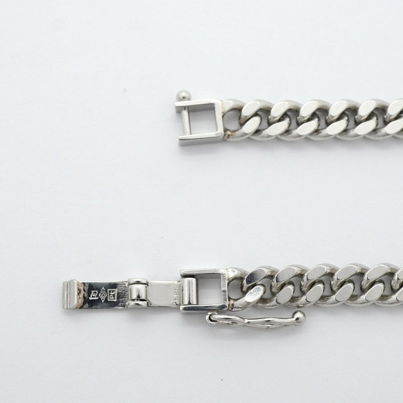 【6khg0062】喜平 ブレスレット Pt850 プラチナ 2面 シングル 18.6cm 20.2g キヘイ【中古】メンズ レディース ユニセックス
