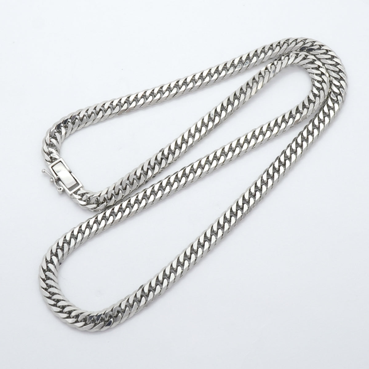 【6khh0006】喜平 ネックレス Pt850 プラチナ 6面 ダブル 45.4cm 46.4g キヘイ【中古】メンズ レディース ユニセックス