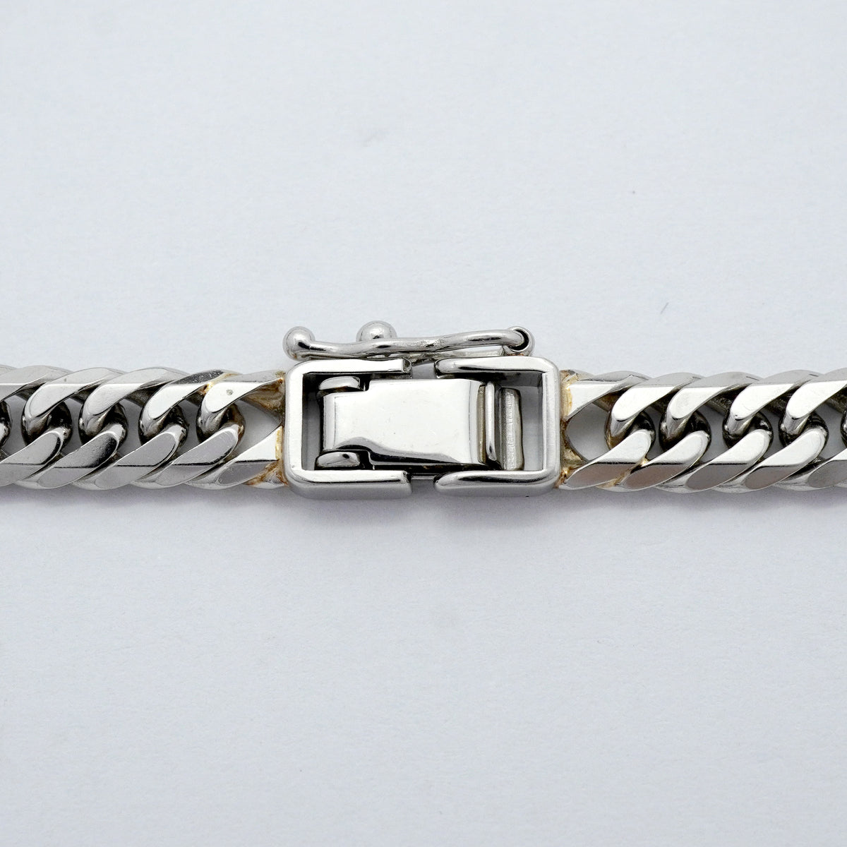 【6khh0007】喜平 ブレスレット Pt850 プラチナ 6面 ダブル 18.5cm 20.3g キヘイ【中古】メンズ レディース ユニセックス
