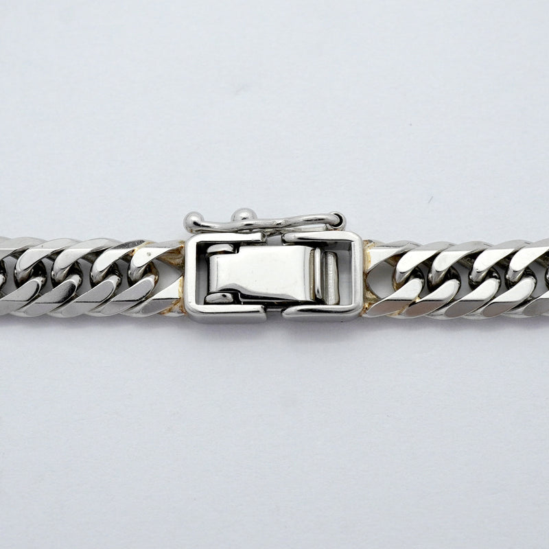 【6khh0007】喜平 ブレスレット Pt850 プラチナ 6面 ダブル 18.5cm 20.3g キヘイ【中古】メンズ レディース ユニセックス