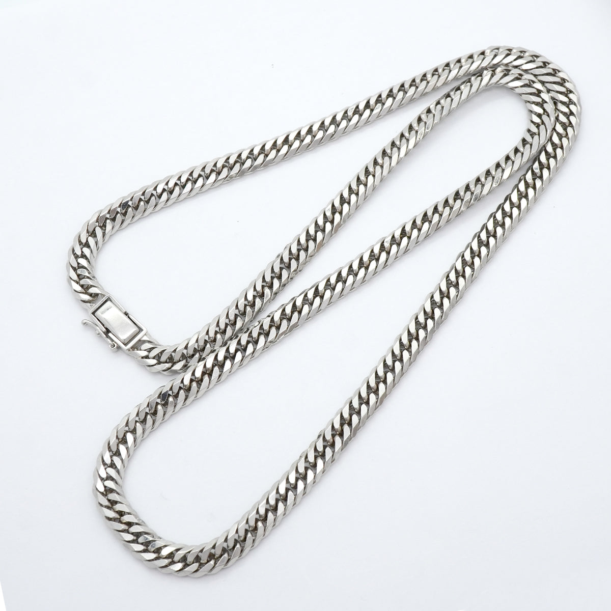 【6khh0009】喜平 ネックレス Pt850 プラチナ 6面 ダブル 60.9cm 101.9g キヘイ【中古】メンズ レディース ユニセックス