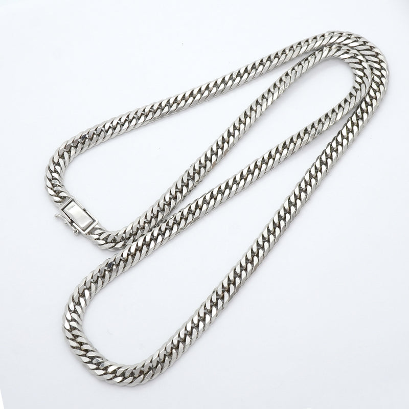 【6khh0009】喜平 ネックレス Pt850 プラチナ 6面 ダブル 60.9cm 101.9g キヘイ【中古】メンズ レディース ユニセックス