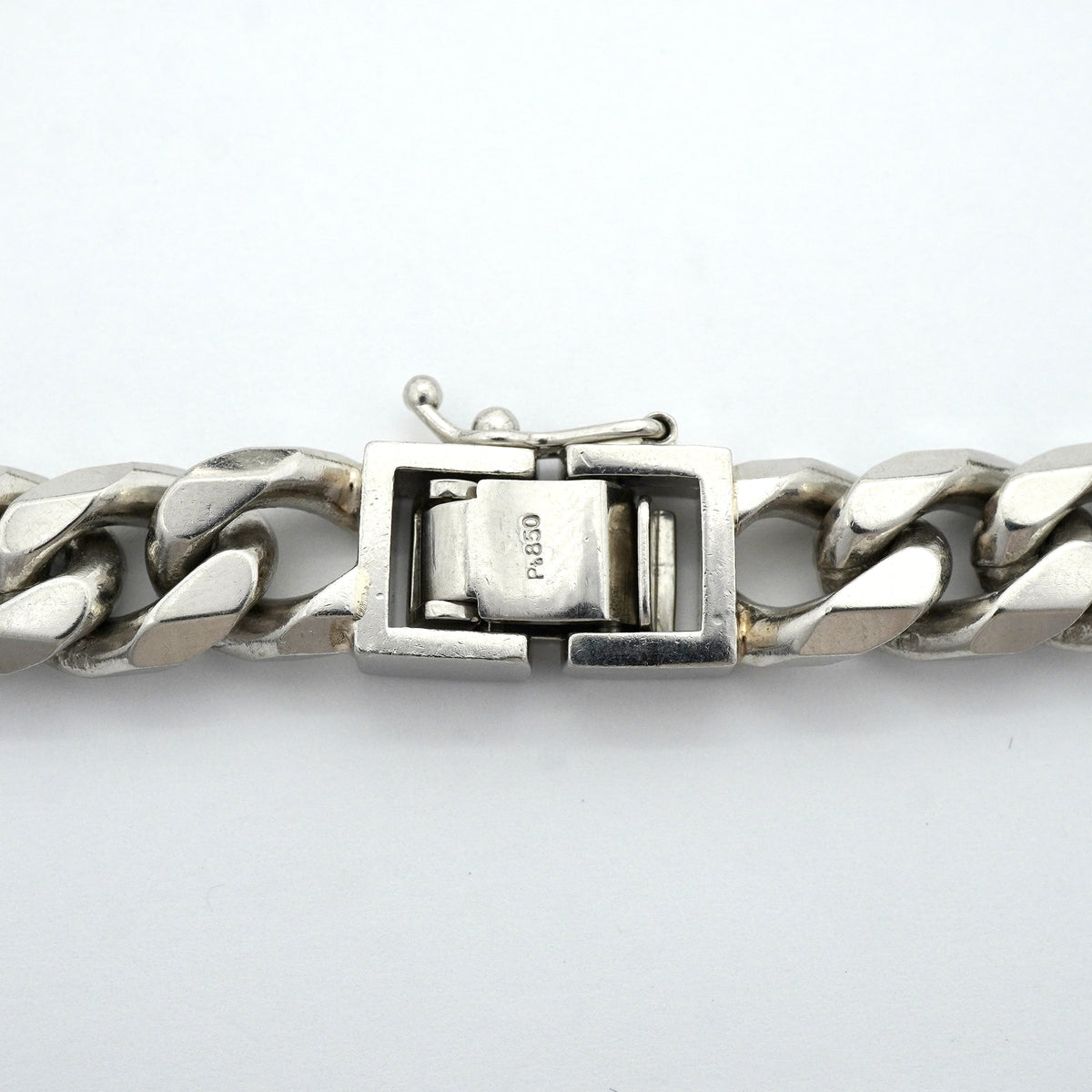 【6khh0025】喜平 ブレスレット Pt850 プラチナ 8面 シングル 22.1cm 100.8g キヘイ【中古】メンズ レディース ユニセックス