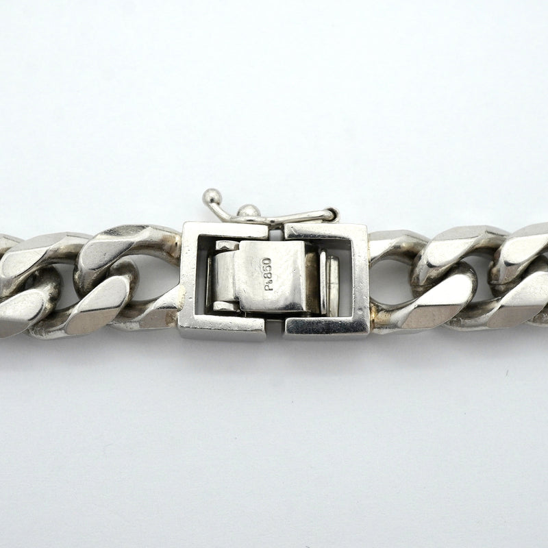 【6khh0025】喜平 ブレスレット Pt850 プラチナ 8面 シングル 22.1cm 100.8g キヘイ【中古】メンズ レディース ユニセックス