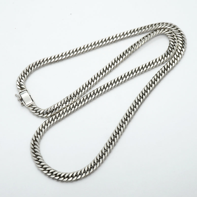【6khh0026】喜平 ネックレス Pt850 プラチナ 6面 ダブル 51cm 50.5g キヘイ【中古】メンズ レディース ユニセックス