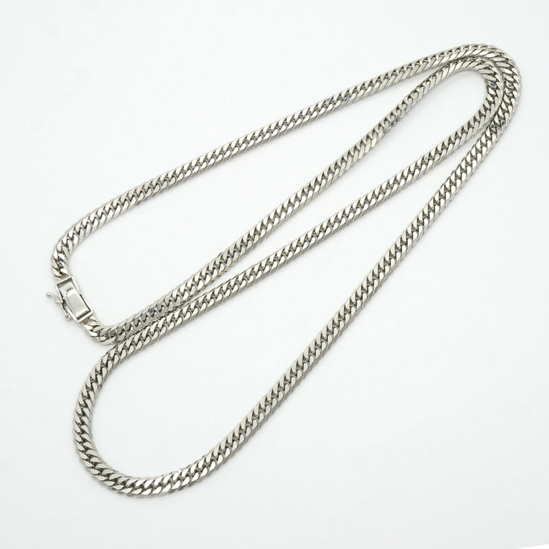 【6khh0031】喜平 ネックレス Pt850 プラチナ 6面 ダブル 60.8cm 50.6g キヘイ【中古】メンズ レディース ユニセックス
