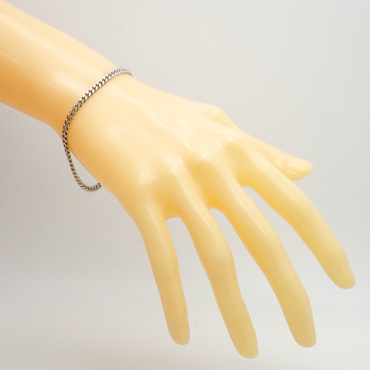 【6khh0034】喜平 ブレスレット Pt850 プラチナ 2面 シングル 18.8cm 11.4g キヘイ【中古】メンズ レディース ユニセックス