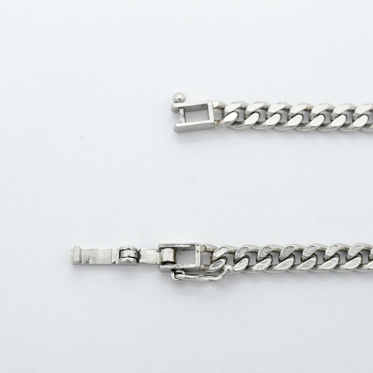 【6khh0034】喜平 ブレスレット Pt850 プラチナ 2面 シングル 18.8cm 11.4g キヘイ【中古】メンズ レディース ユニセックス