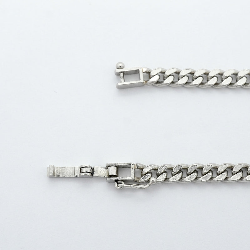 【6khh0034】喜平 ブレスレット Pt850 プラチナ 2面 シングル 18.8cm 11.4g キヘイ【中古】メンズ レディース ユニセックス