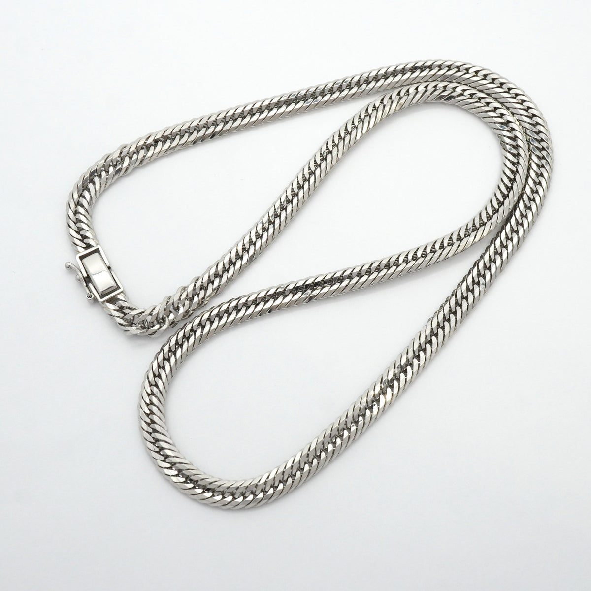 【6khh0042】喜平 ネックレス Pt850 プラチナ トリプル 12面 50.6cm 50.6g キヘイ【中古】メンズ レディース ユニセックス