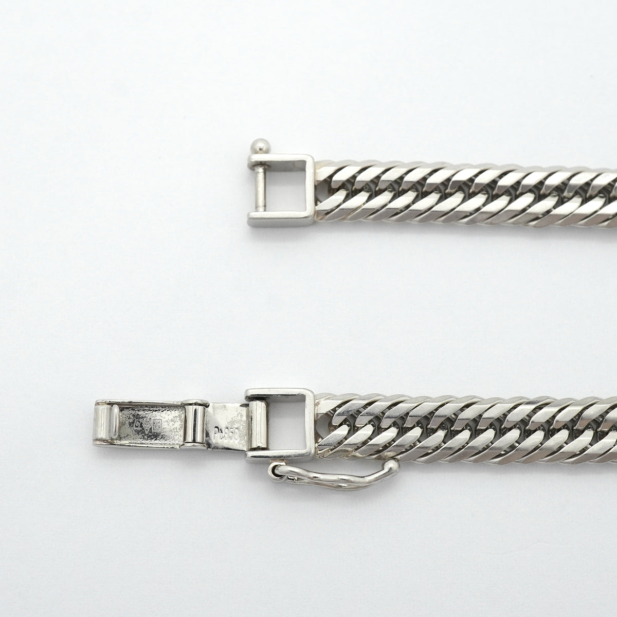 【6khh0043】喜平 ブレスレット Pt850 プラチナ トリプル 12面 20.7cm 21.2g キヘイ【中古】メンズ レディース ユニセックス