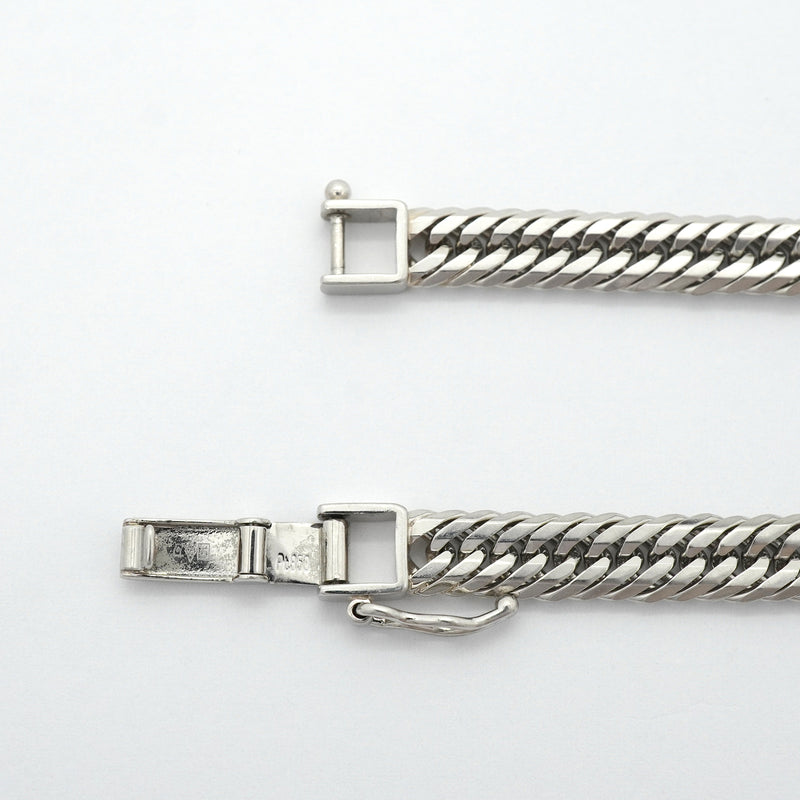 【6khh0043】喜平 ブレスレット Pt850 プラチナ トリプル 12面 20.7cm 21.2g キヘイ【中古】メンズ レディース ユニセックス