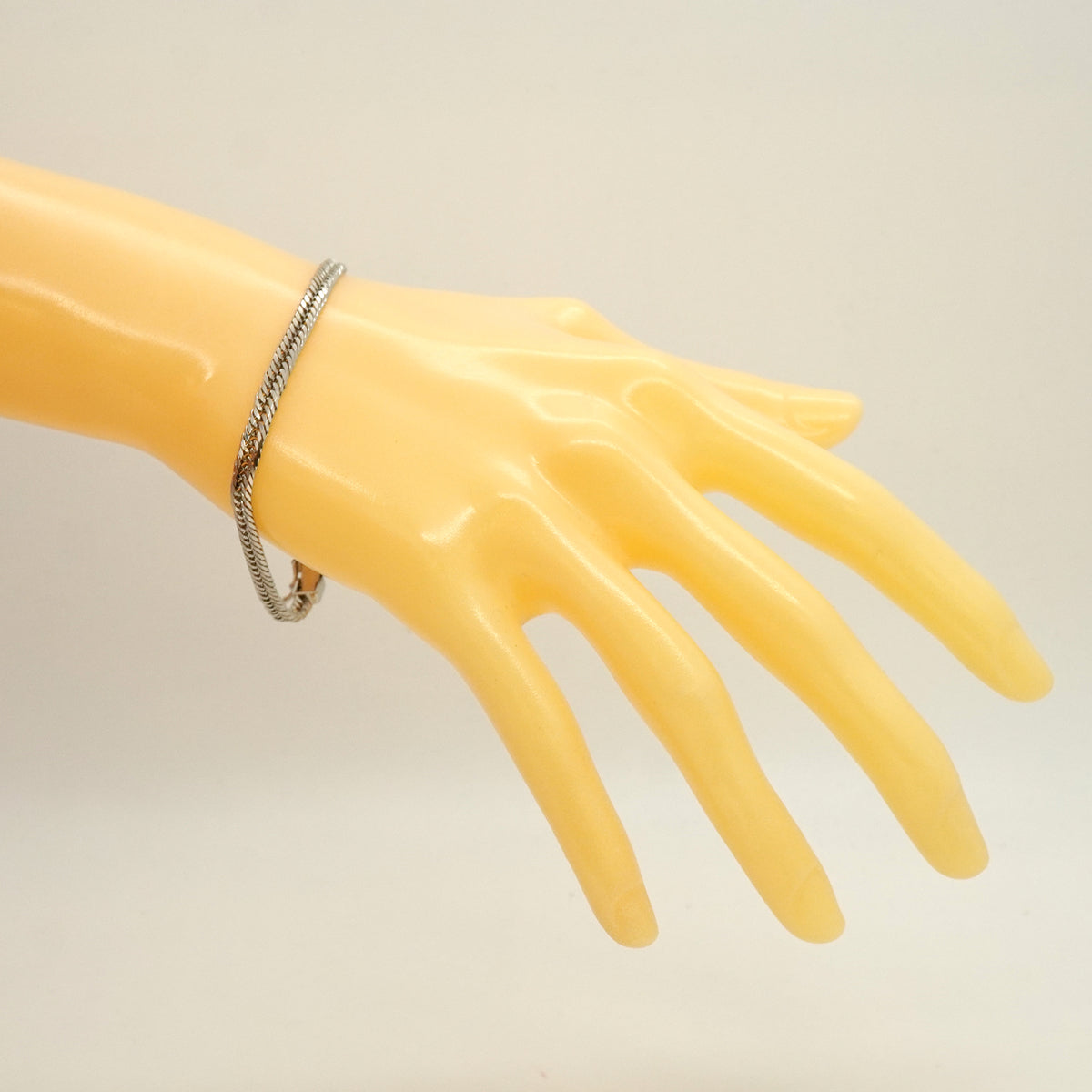 【6khh0045】喜平 ブレスレット Pt850 プラチナ トリプル 12面 19.7cm 12.8g キヘイ【中古】メンズ レディース ユニセックス