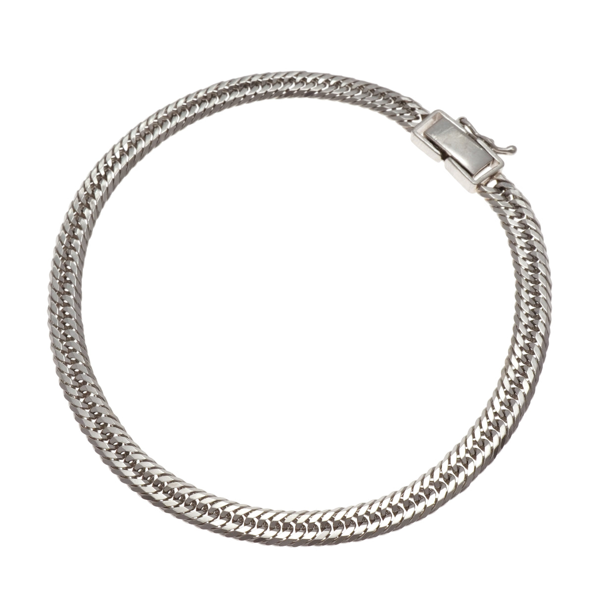 【6khh0045】喜平 ブレスレット Pt850 プラチナ トリプル 12面 19.7cm 12.8g キヘイ【中古】メンズ レディース ユニセックス