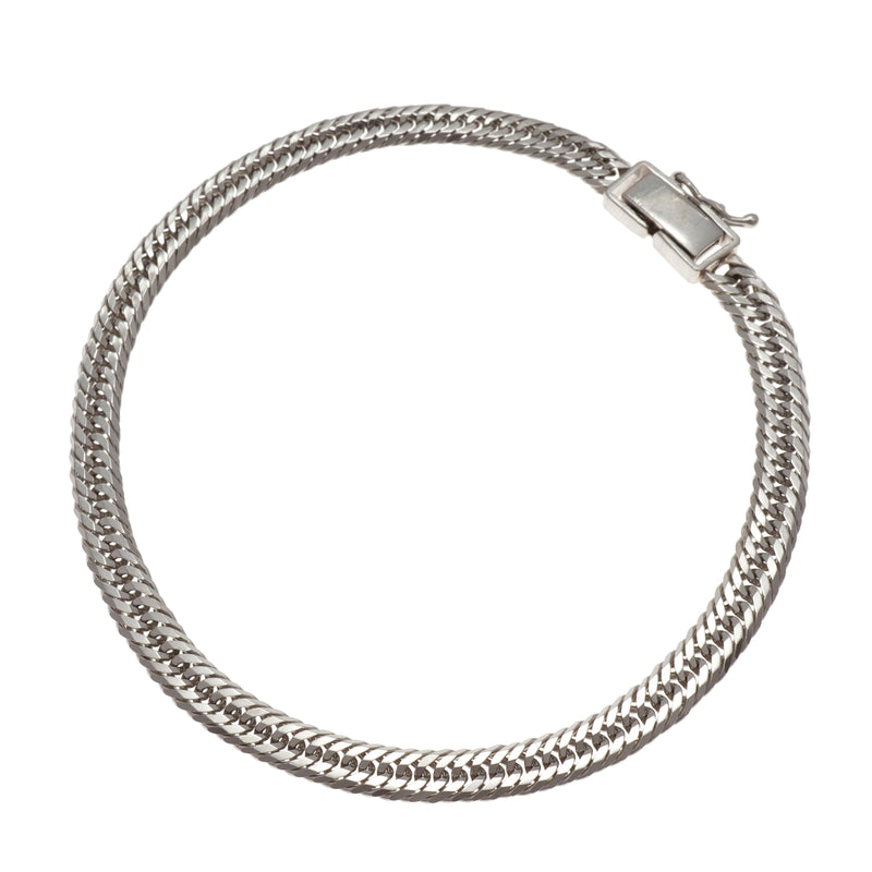 【6khh0045】喜平 ブレスレット Pt850 プラチナ トリプル 12面 19.7cm 12.8g キヘイ【中古】メンズ レディース ユニセックス