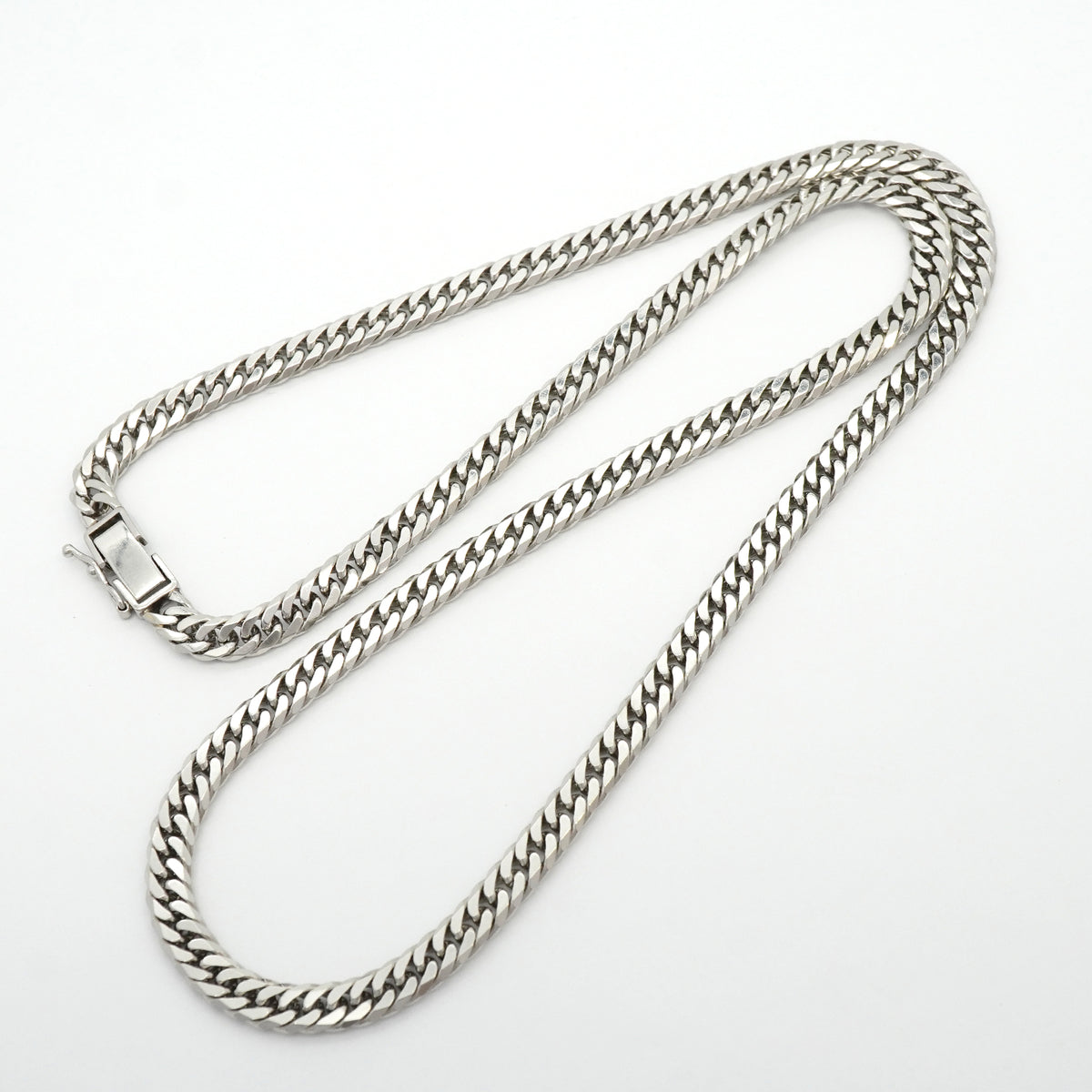 【6khh0046】喜平 ネックレス Pt850 プラチナ 6面 ダブル 50.8cm 50.2g キヘイ【中古】メンズ レディース ユニセックス