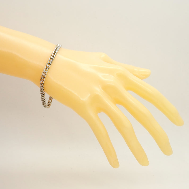 【6khh0048】喜平 ブレスレット Pt850 プラチナ 2面 シングル 19cm 20.6g キヘイ【中古】メンズ レディース ユニセックス