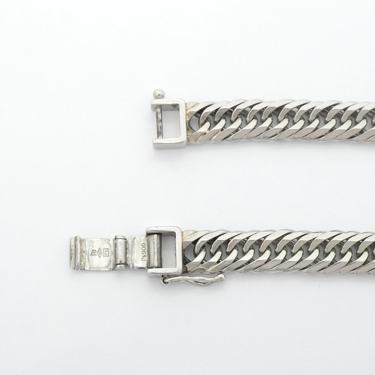【6khh0049】喜平 ブレスレット Pt900 プラチナ 8面 トリプル 20.7cm 30g キヘイ【中古】メンズ レディース ユニセックス