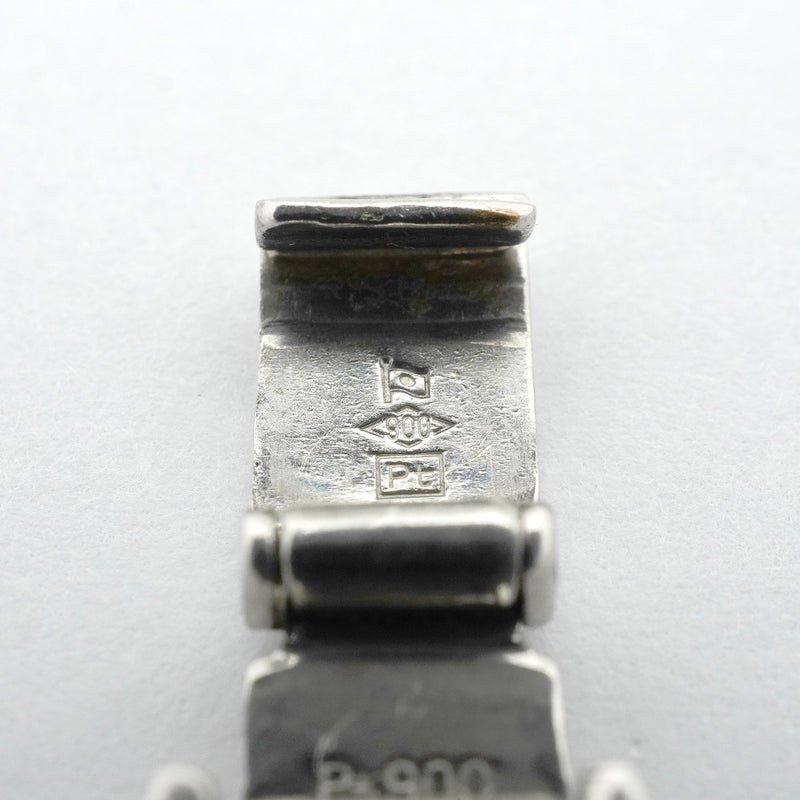 【6khh0049】喜平 ブレスレット Pt900 プラチナ 8面 トリプル 20.7cm 30g キヘイ【中古】メンズ レディース ユニセックス