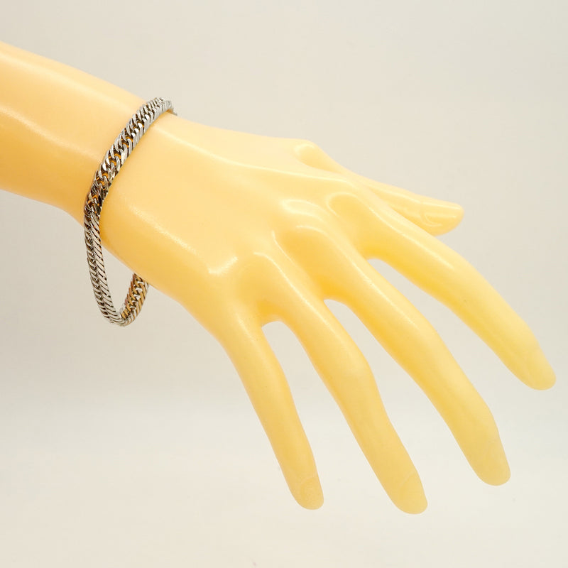 【6khh0049】喜平 ブレスレット Pt900 プラチナ 8面 トリプル 20.7cm 30g キヘイ【中古】メンズ レディース ユニセックス