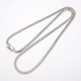 【6khh0057】喜平 ネックレス Pt850 プラチナ 6面 ダブル 50.1cm 20.3g キヘイ【中古】メンズ レディース ユニセックス