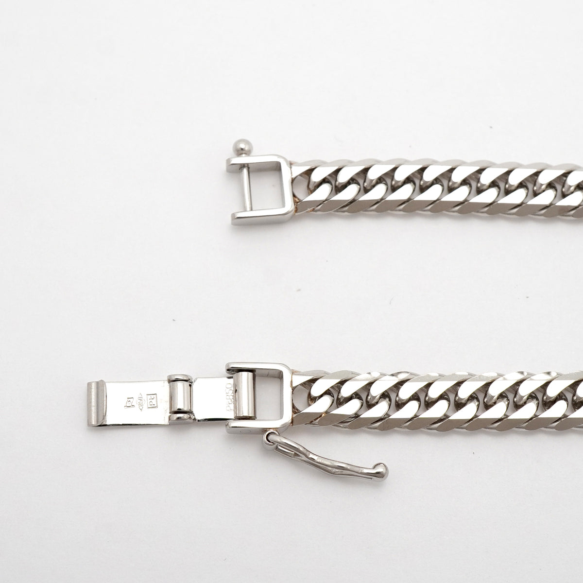 【6khh0064】喜平 ネックレス Pt850 プラチナ 6面 ダブル 20.1cm 20.2g キヘイ【中古】メンズ レディース ユニセックス