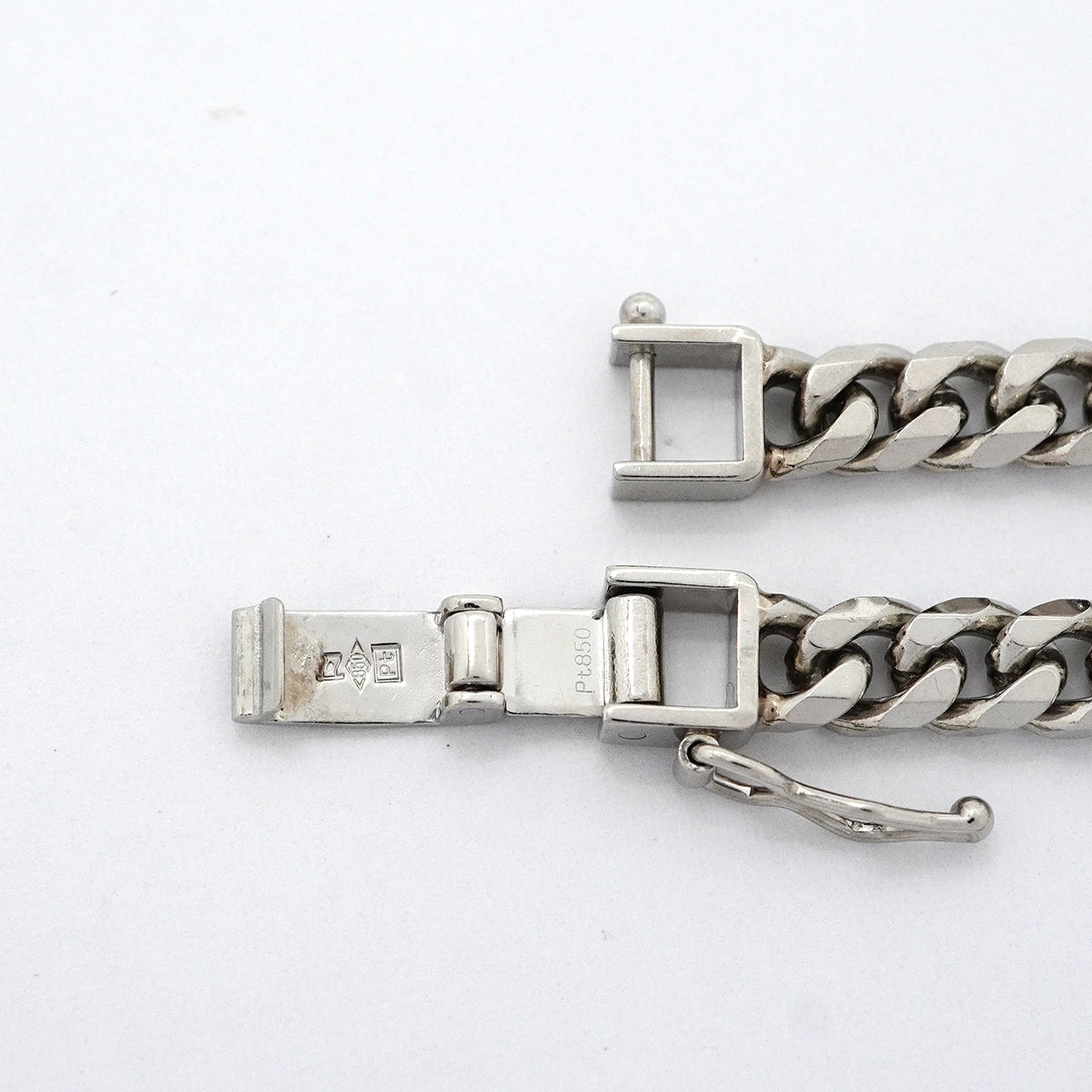 【6khh0070】喜平 ブレスレット Pt850 プラチナ 8面 シングル 19cm 20.2g キヘイ【中古】メンズ レディース ユニセックス
