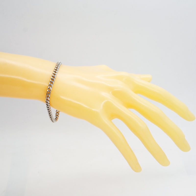 【6khh0070】喜平 ブレスレット Pt850 プラチナ 8面 シングル 19cm 20.2g キヘイ【中古】メンズ レディース ユニセックス