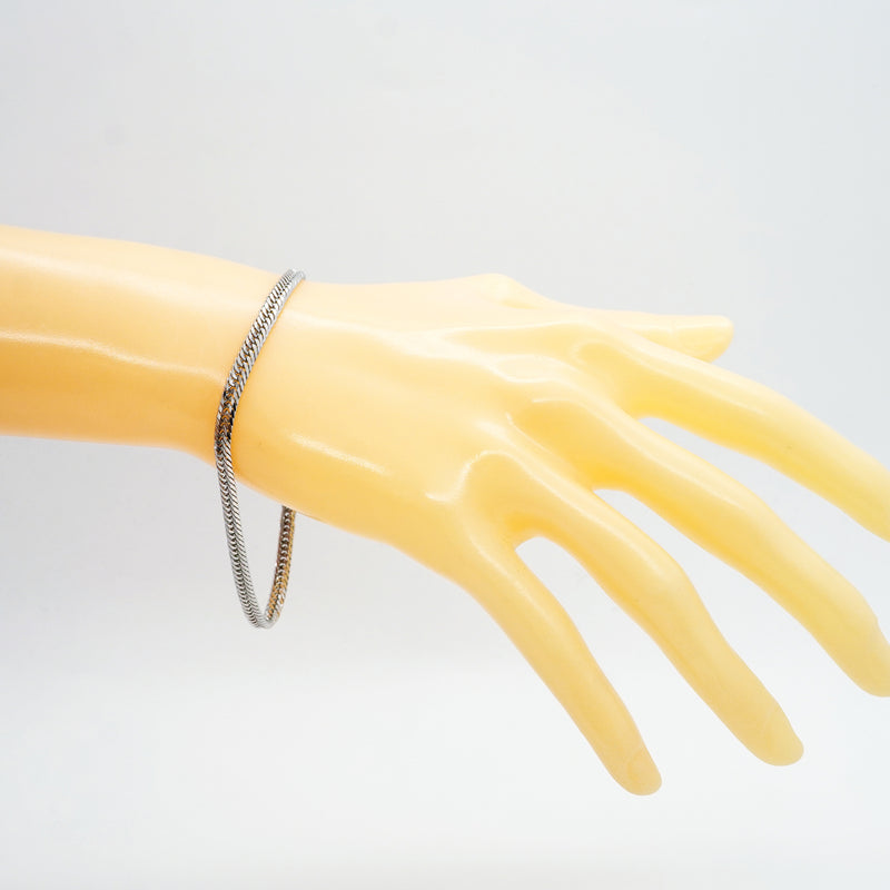 【6khh0076】喜平 ブレスレット Pt850 プラチナ トリプル 12面 22.7cm 14.4g キヘイ【中古】メンズ レディース ユニセックス