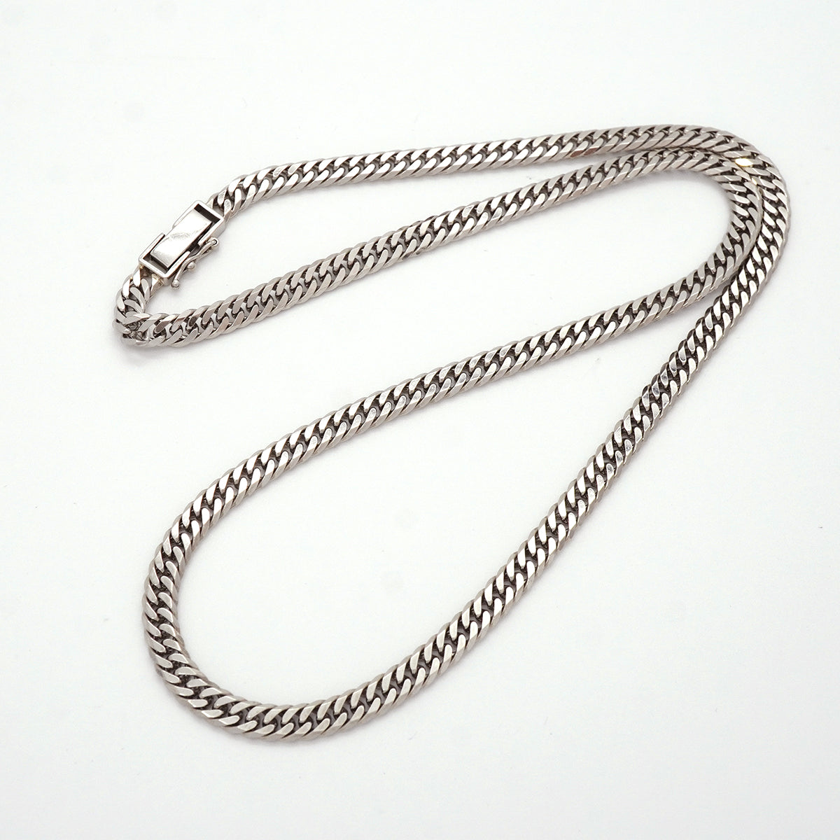 【6khh0079】喜平 ネックレス Pt900 プラチナ 6面 ダブル 45.8cm 33.9g キヘイ【中古】メンズ レディース ユニセックス