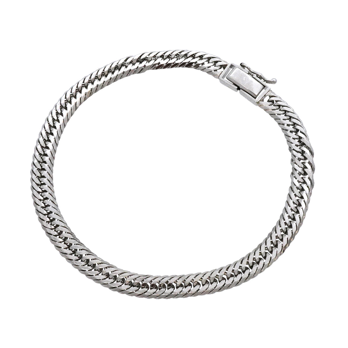 【6khh0080】喜平 ブレスレット Pt850 プラチナ トリプル 12面 20.6cm 20.4g キヘイ【中古】メンズ レディース ユニセックス
