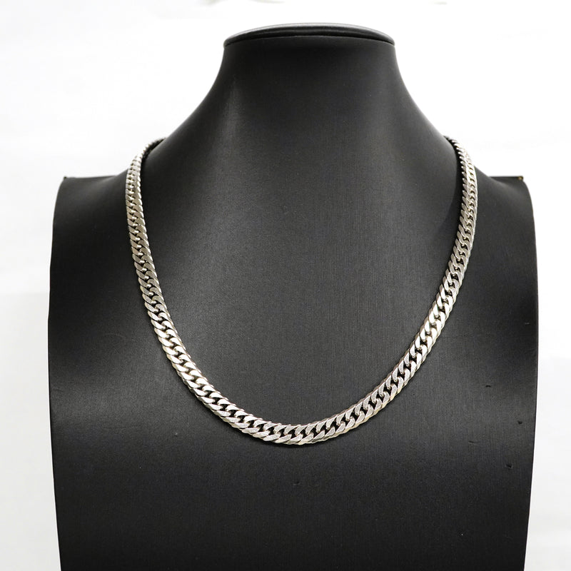 【6khh0082】喜平 ネックレス Pt850 プラチナ 6面 ダブル 50.6cm 100.4g キヘイ【中古】メンズ レディース ユニセックス