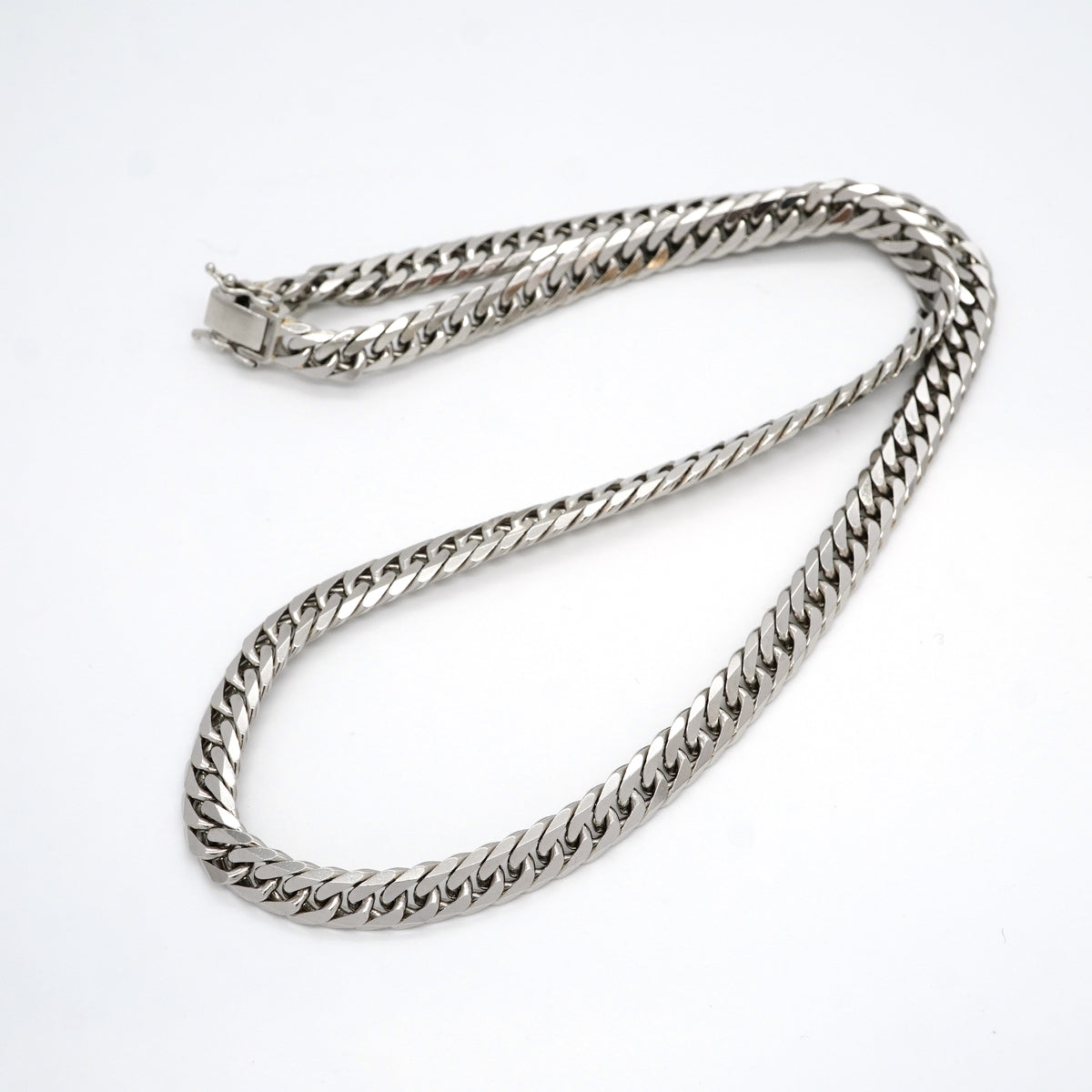 【6khh0082】喜平 ネックレス Pt850 プラチナ 6面 ダブル 50.6cm 100.4g キヘイ【中古】メンズ レディース ユニセックス