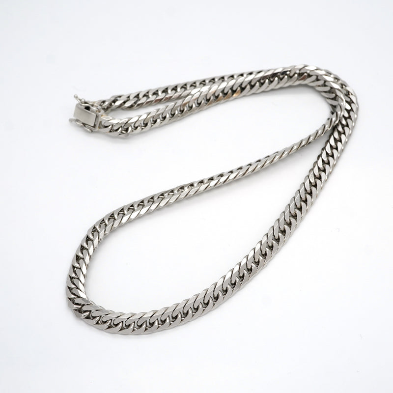 【6khh0082】喜平 ネックレス Pt850 プラチナ 6面 ダブル 50.6cm 100.4g キヘイ【中古】メンズ レディース ユニセックス
