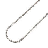 【6khh0087】喜平 ネックレス Pt850 プラチナ 6面 ダブル 45.3cm 18.6g キヘイ【中古】メンズ レディース ユニセックス