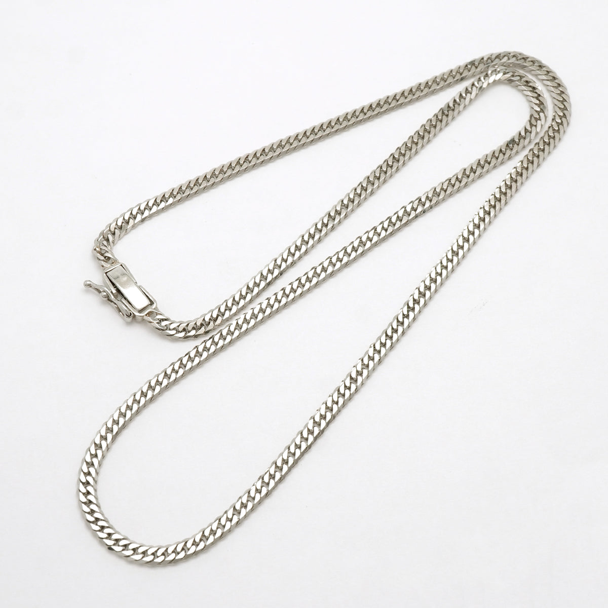 【6khh0087】喜平 ネックレス Pt850 プラチナ 6面 ダブル 45.3cm 18.6g キヘイ【中古】メンズ レディース ユニセックス