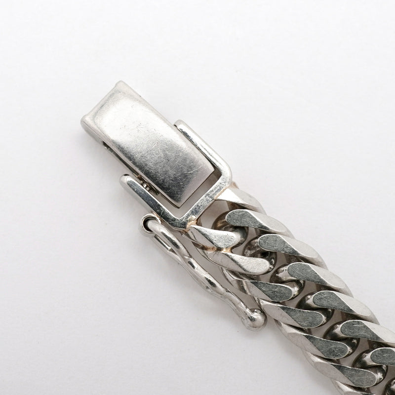 【6khh0090】喜平 ブレスレット Pt850 プラチナ 6面 ダブル 18.3cm 20.3g キヘイ【中古】メンズ レディース ユニセックス