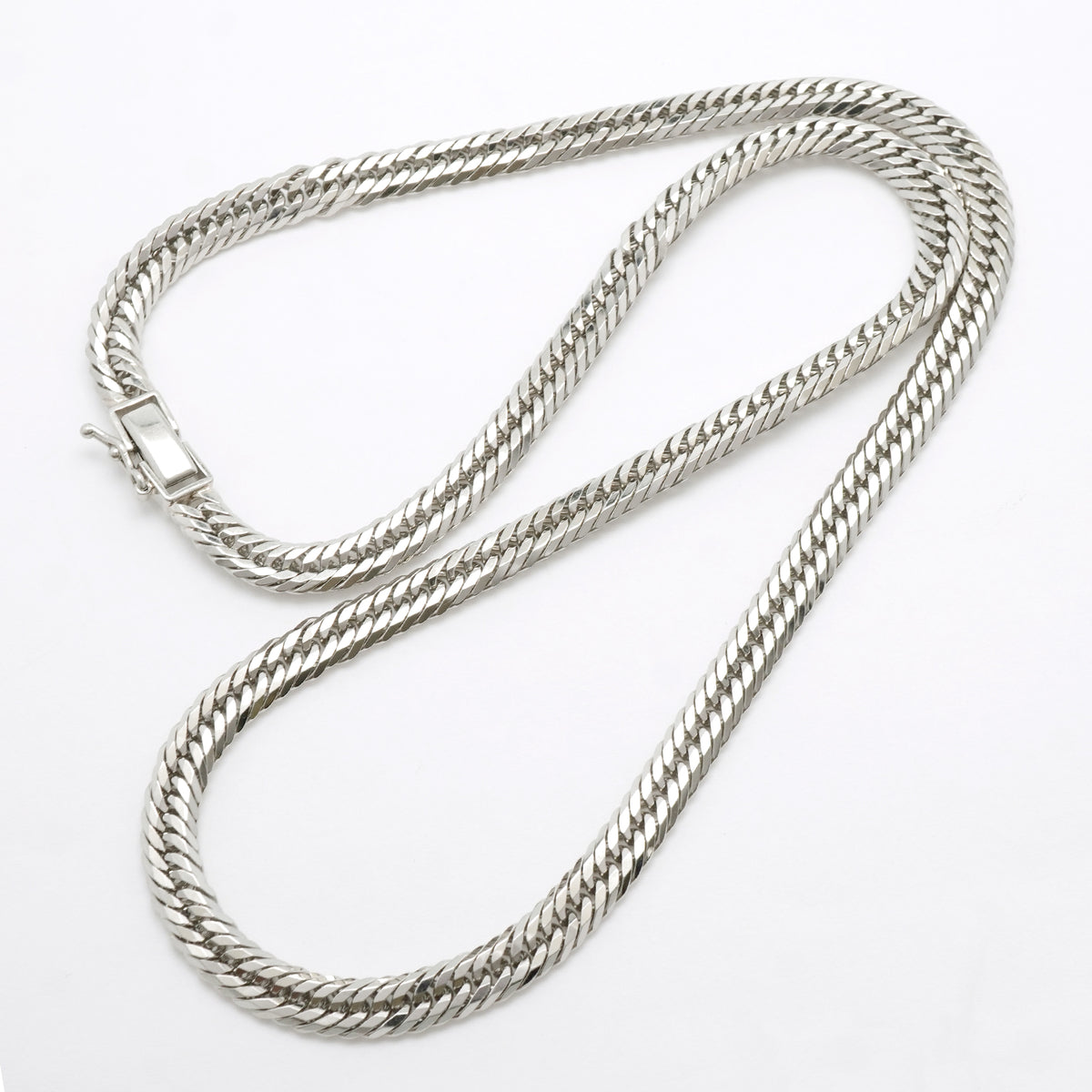 【6khh0098】喜平 ネックレス Pt850 プラチナ トリプル 12面 50.7cm 51.1g キヘイ【中古】メンズ レディース ユニセックス