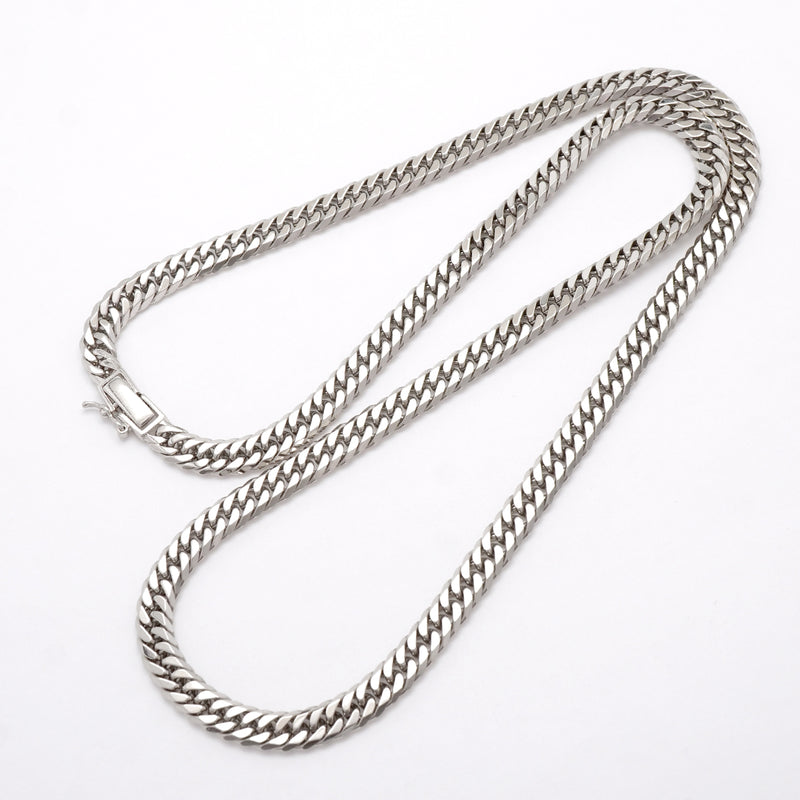【6khh0103】喜平 ネックレス Pt850 プラチナ 6面 ダブル 50.6cm 50.5g キヘイ【中古】メンズ レディース ユニセックス